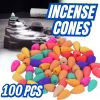 100PCS Incense Burner Cones Backflow Smoke Waterfall Censer Holder Bullet USA