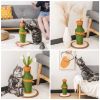 Vintage Vase-shaped Cat Scratching Post with 3 Feather Toys