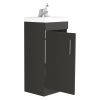 Madrid Bathroom Vanity Sink, Metal Handle, Single Door Cabinet -Black