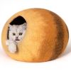 Cat Cave Bed -Handmade Wool Cat Bed Cave with Mouse Toy