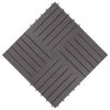 Decking Tiles 20 pcs Gray Wash 11.8"x11.8" Solid Acacia Wood