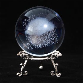 1pc Crystal Ball Art Decoration; Decoration Craft; Crystal Ball Valentine's Day Gifts Birthday Gifts (Color: Nimbus, size: Silver)